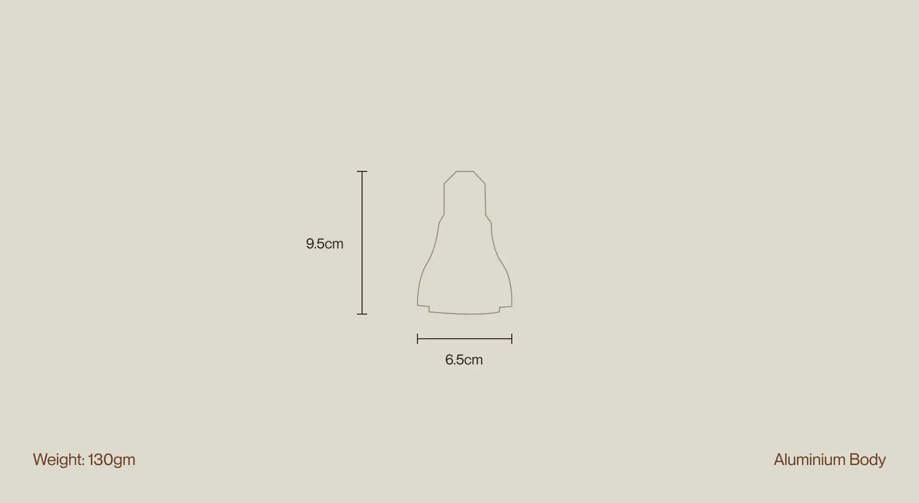 Blaze 12W LED Grow Light - black dimensions (9.5cm height, 6.5cm width), lightweight aluminium body.