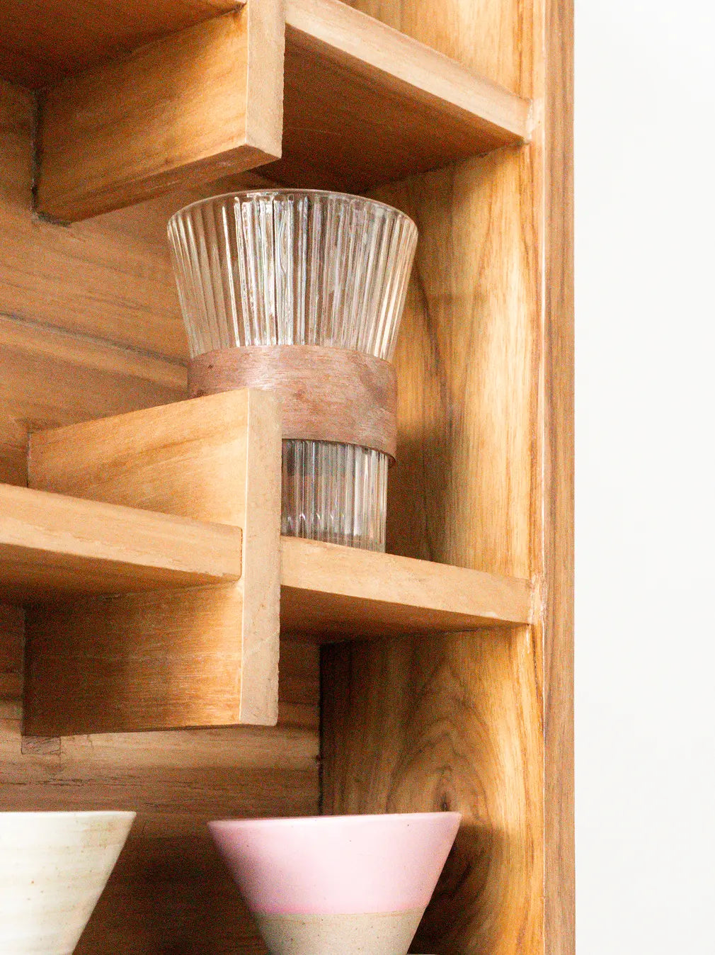 Solace-12 Teak Wood Cup Shelf