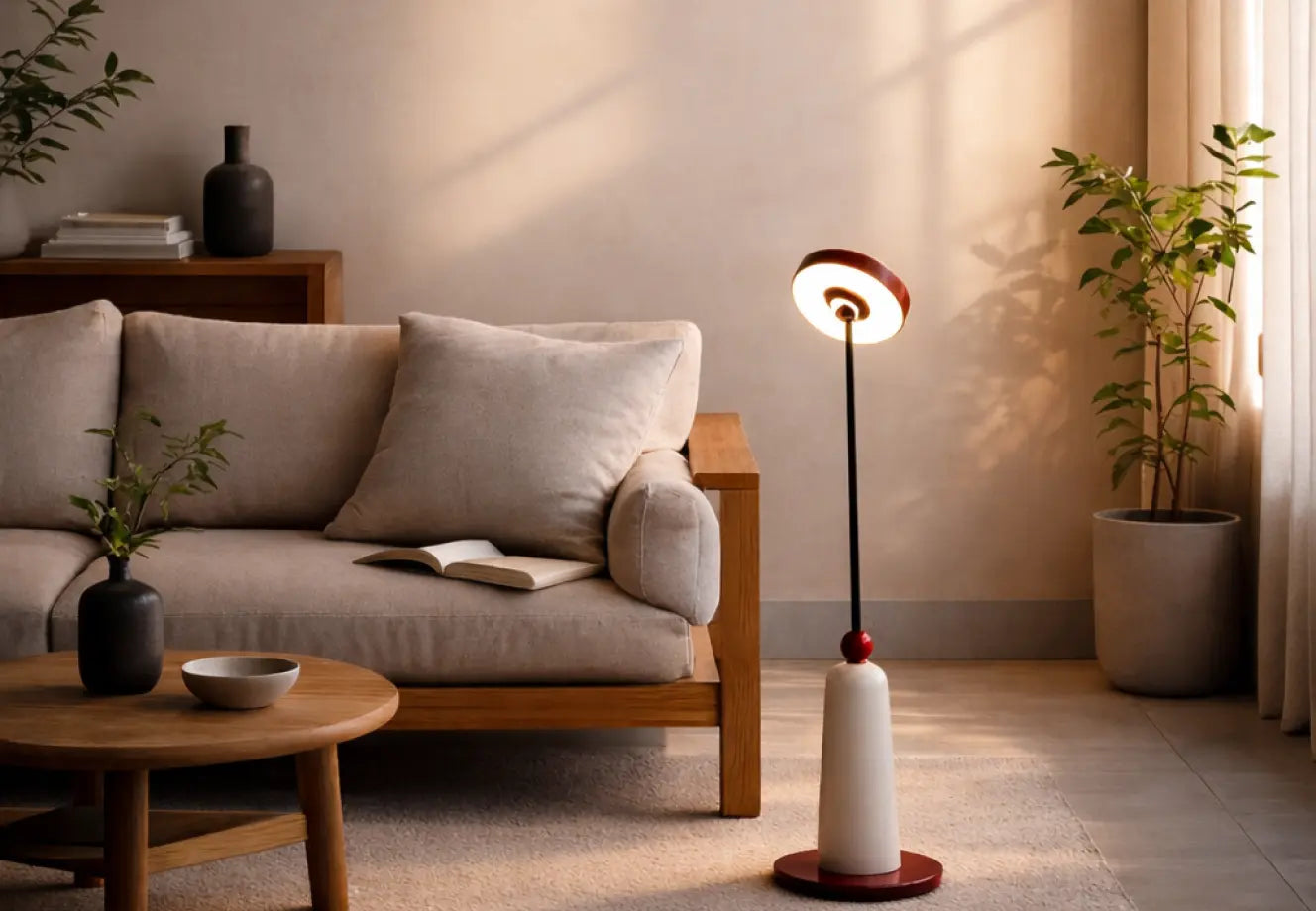 Japandi decor ideas with minimal entryway styling, natural wood and greenery