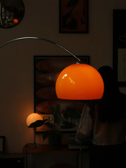 Arco Orange Floor Lamp
