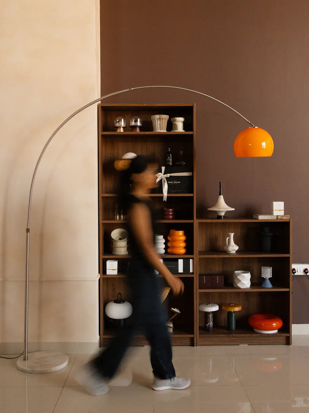 Arco Orange Floor Lamp
