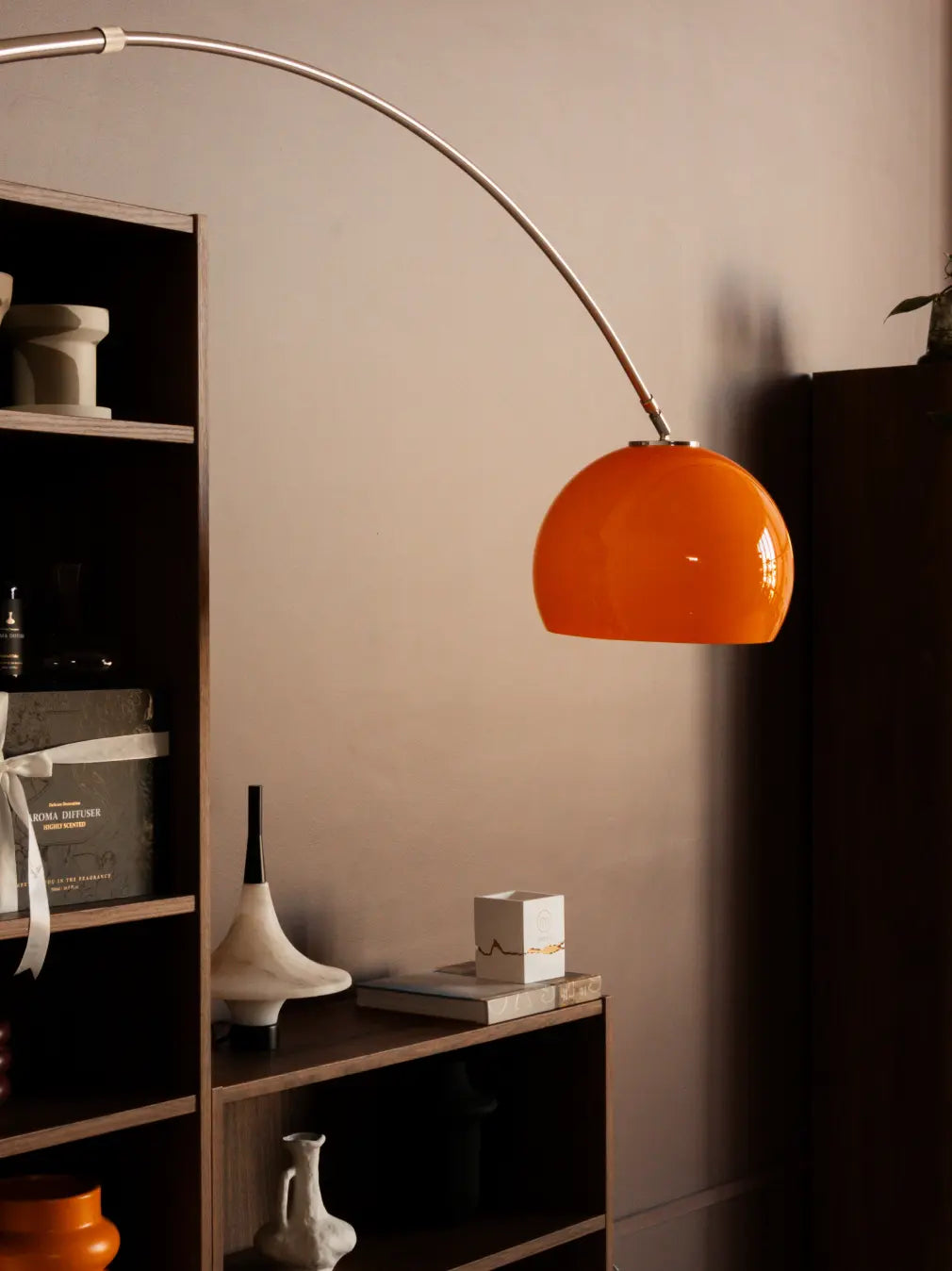 Arco Orange Floor Lamp