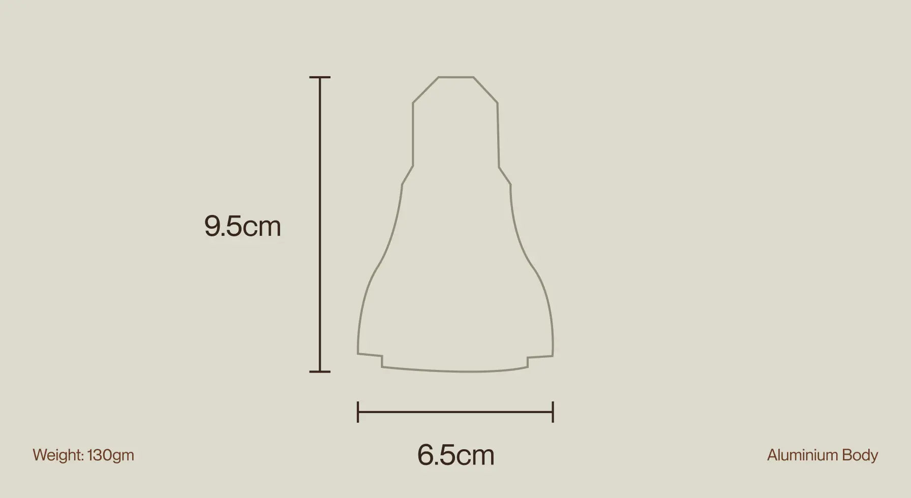 Blaze 12W LED Grow Light - black dimensions (9.5cm height, 6.5cm width), lightweight aluminium body.