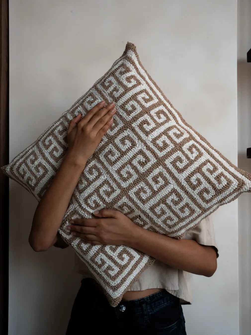 Brique Cotton Cushion Cover