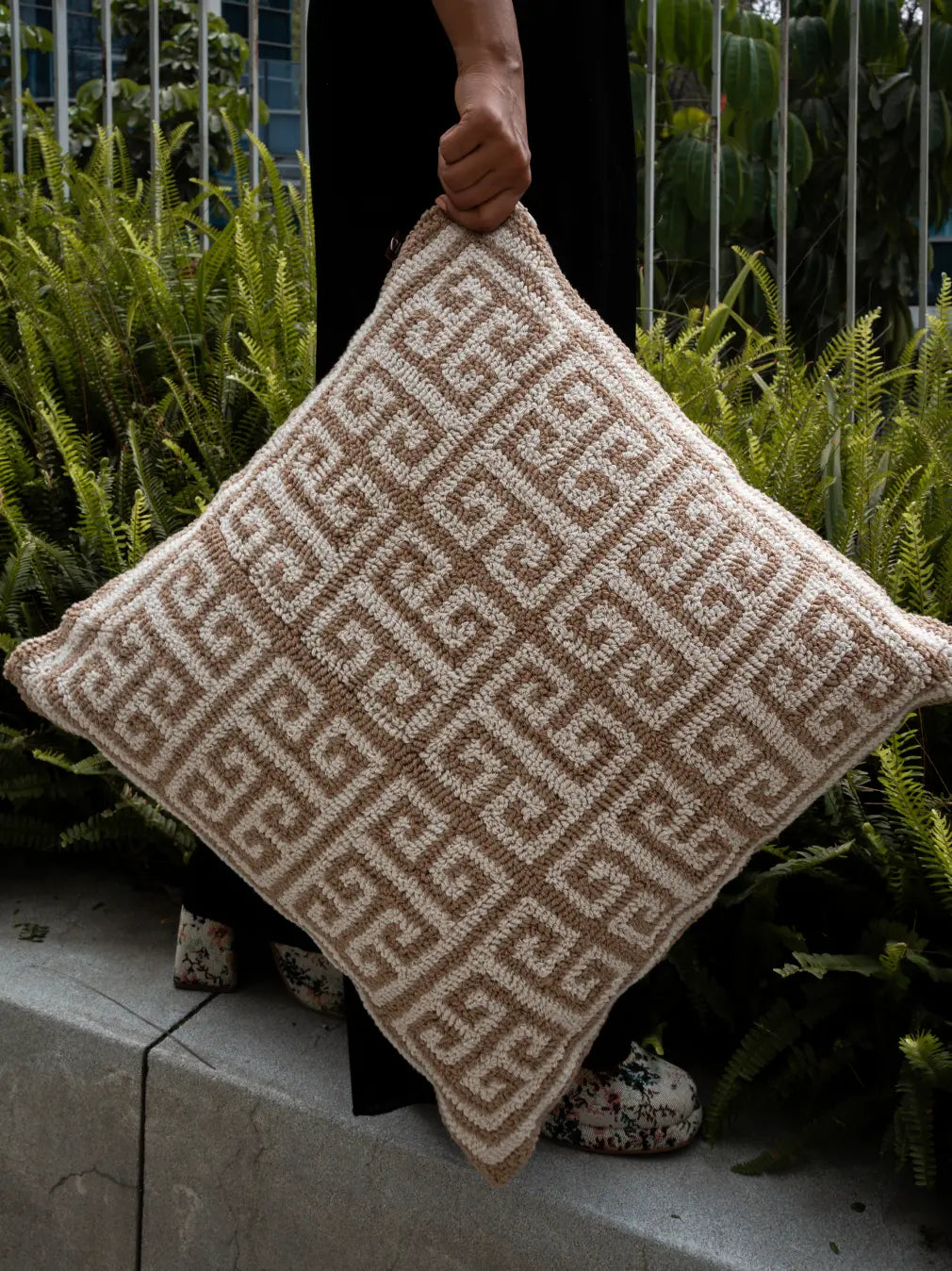 Brique Cotton Cushion Cover