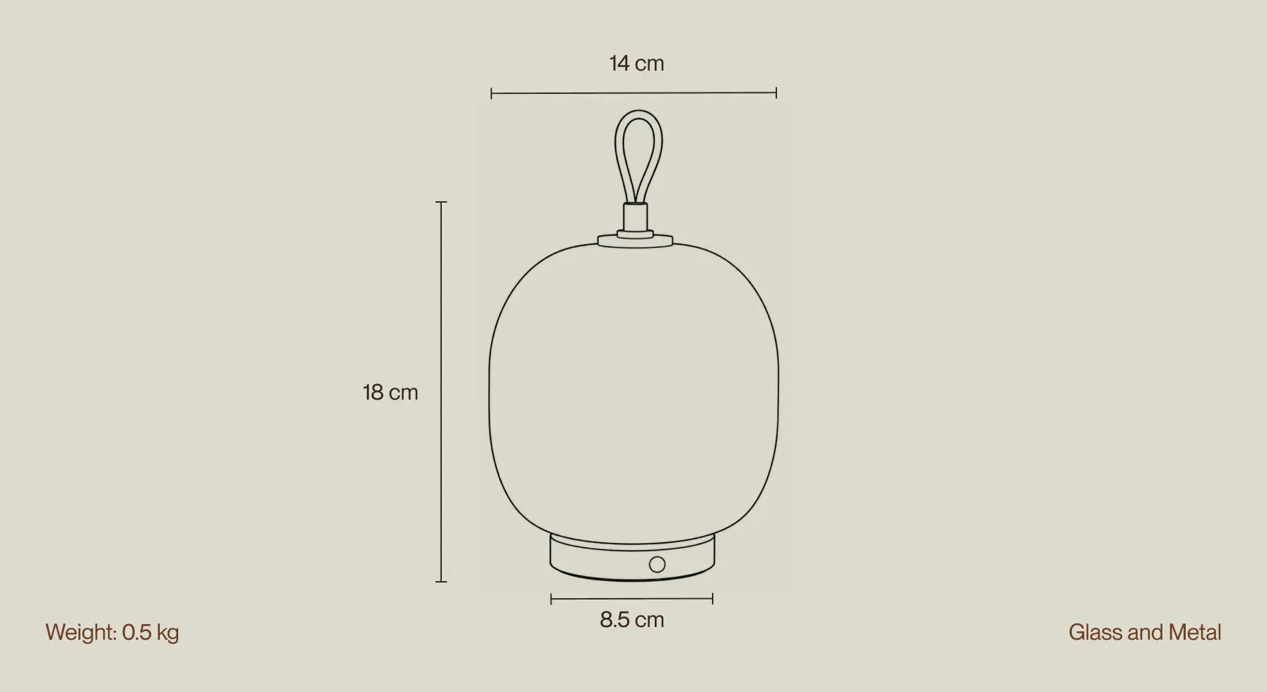 Dew glass portable table lamp dimensions with size, weight and material