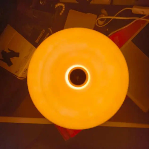 Review for Donut Orange Lamp on a table