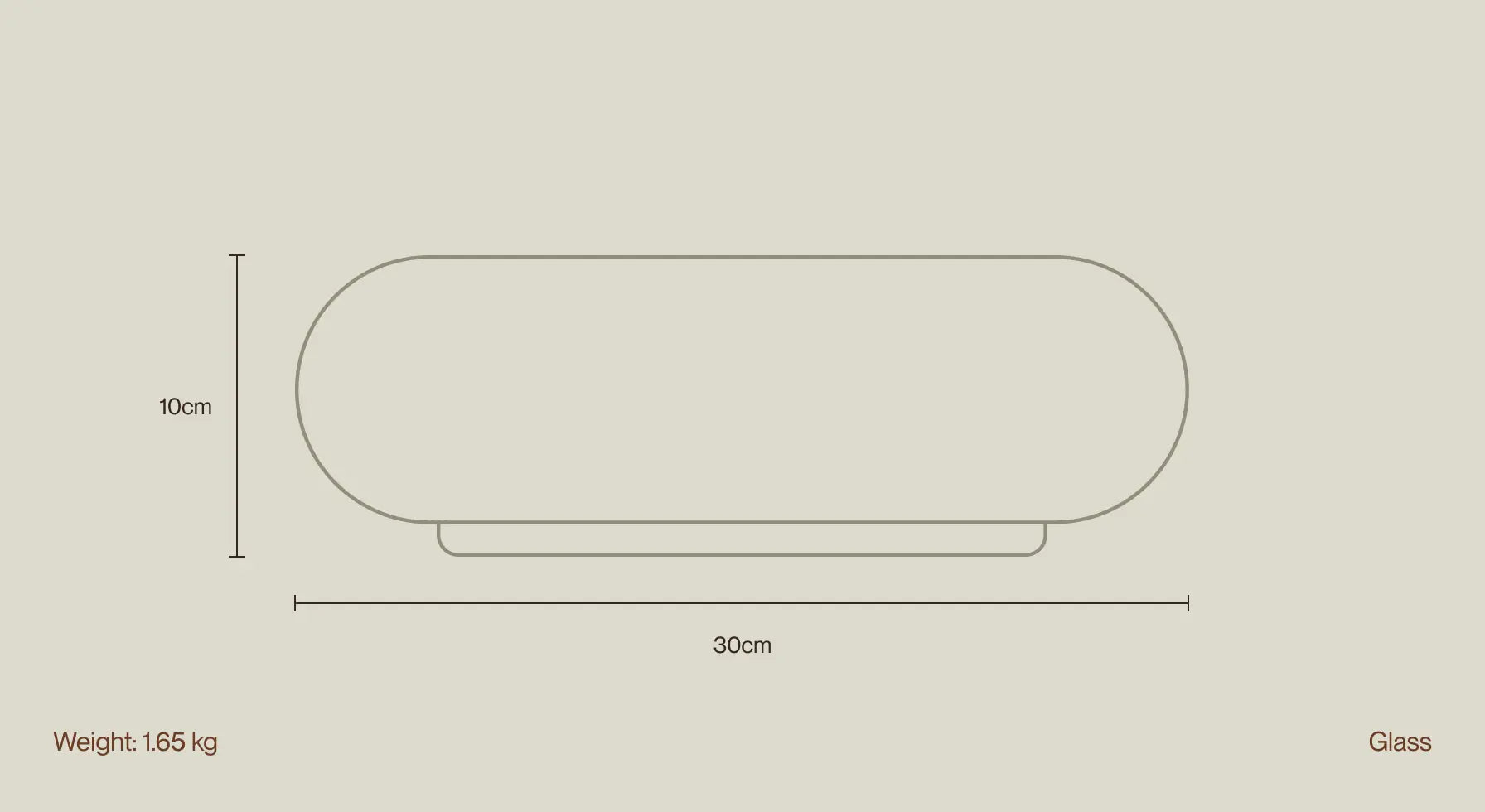 Measurement chart of a Donut lamp with dimensions and weight on a beige background