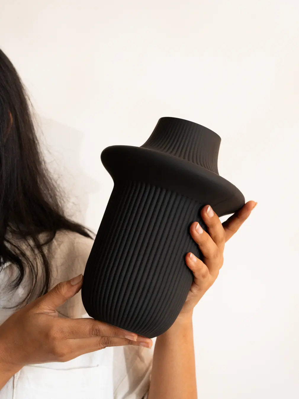 Halo Black Glass Vase