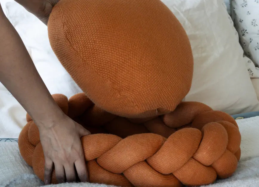 Separable Halo Nest Cushion showing removable inner cushion and braided outer ring