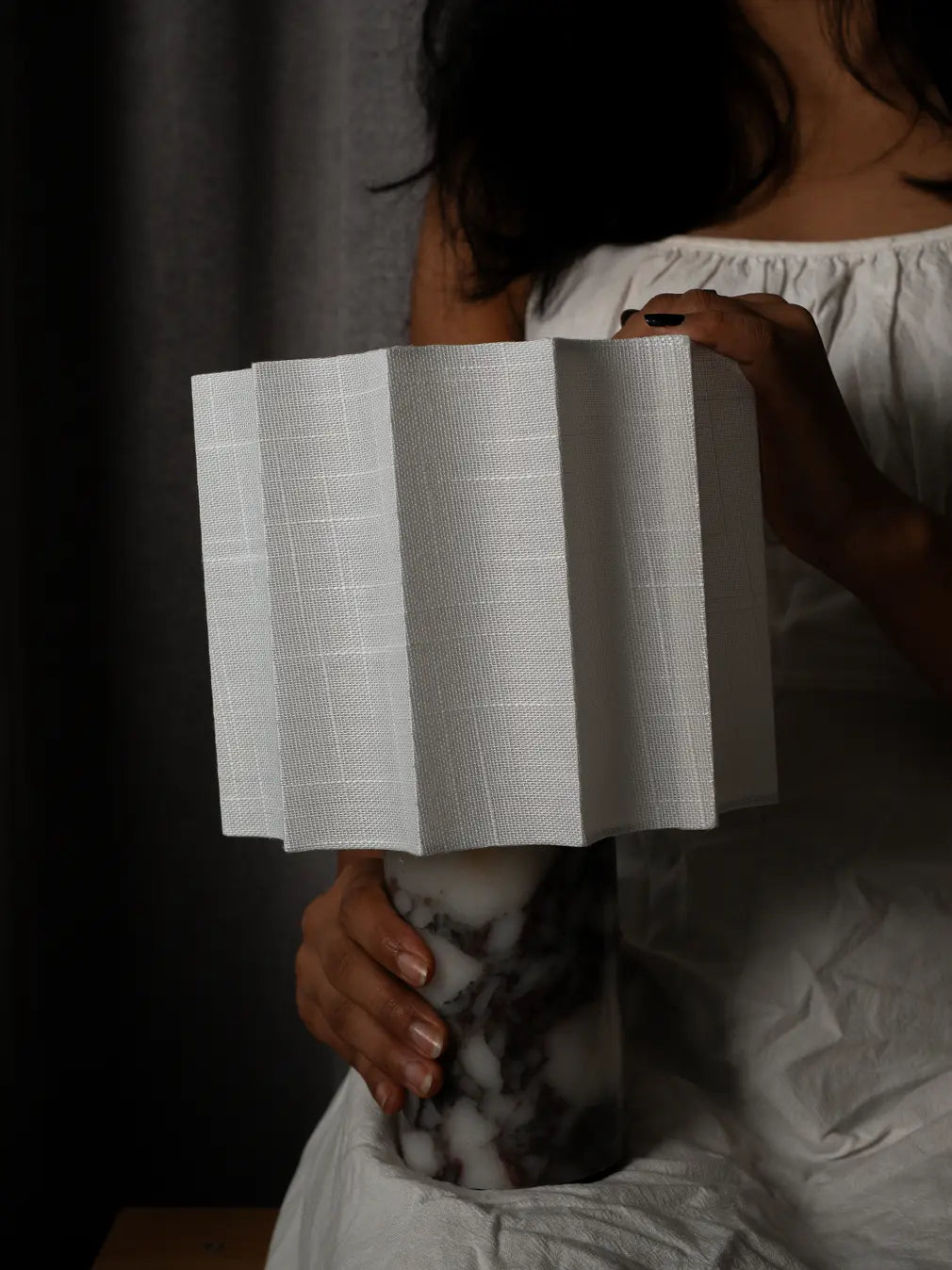 Haze Marble Portable Table Lamp