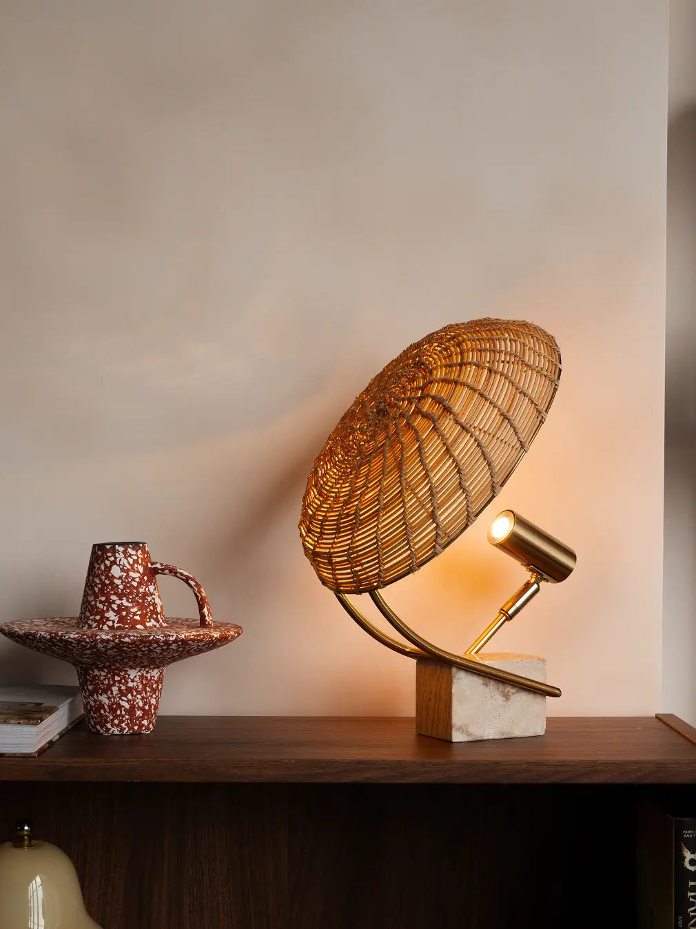 Helio Rattan Table Lamp