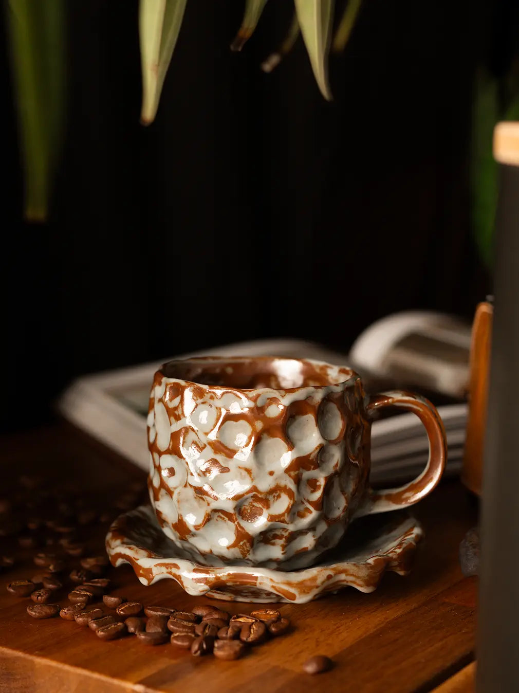 Hive Classic Ceramic Coffee Cup and Saucer