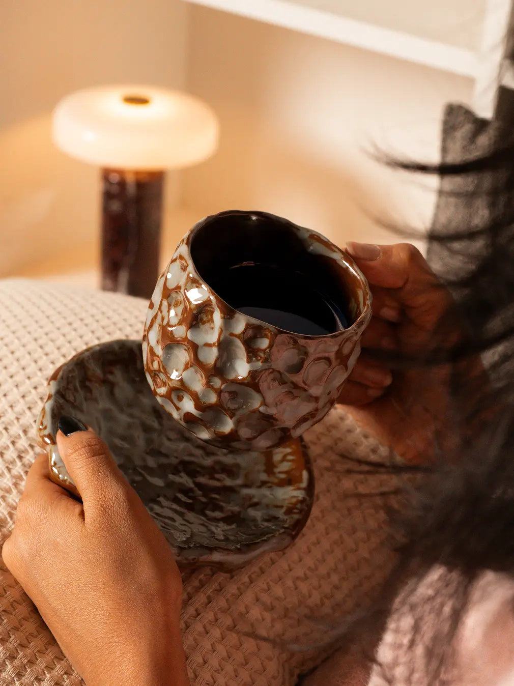 Hive Classic Ceramic Coffee Cup and Saucer