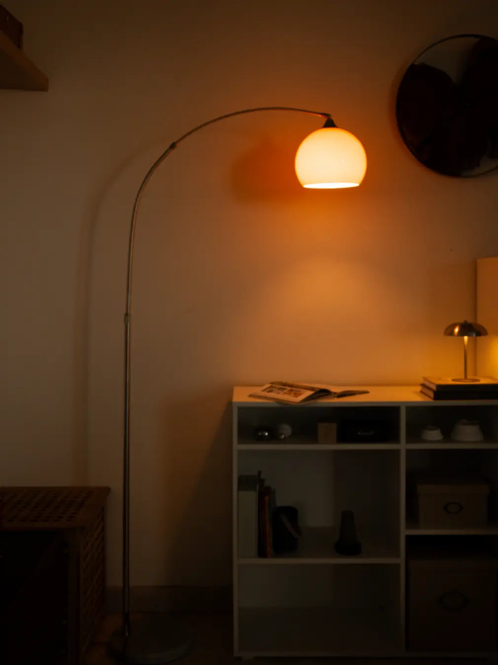 Horizon Orange Arc Floor Lamp