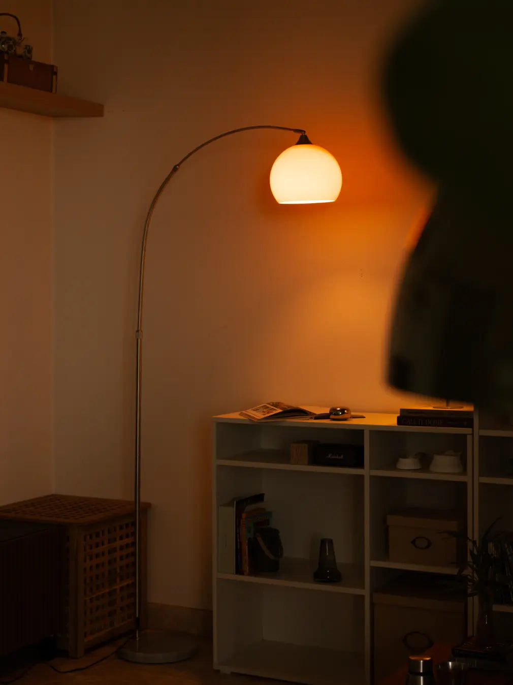 Horizon Orange Arc Floor Lamp