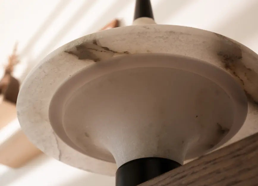 Bottom view of Gharko Lattu Marble Table Lamp showing marble base