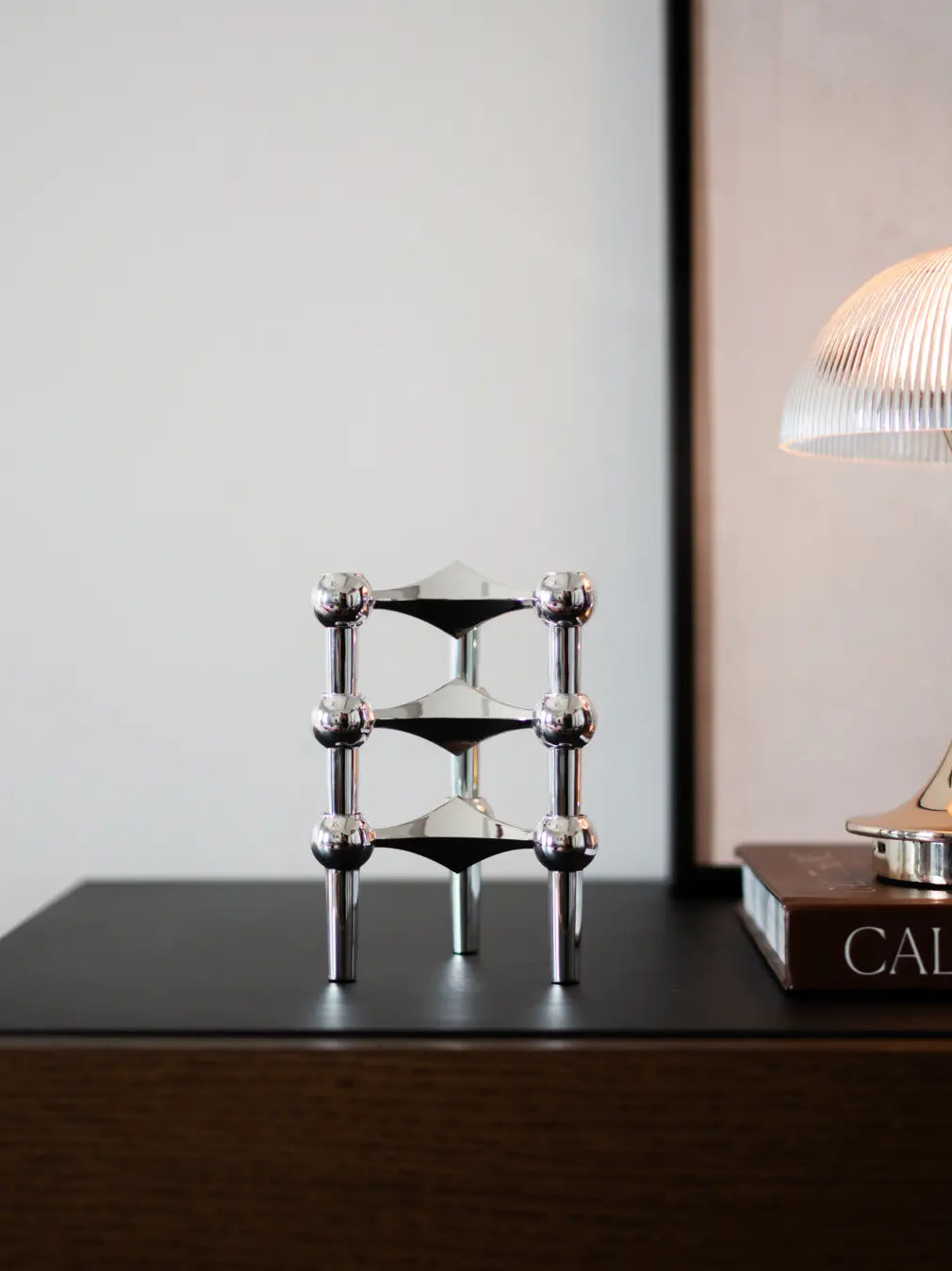 Node Silver Candle Holder