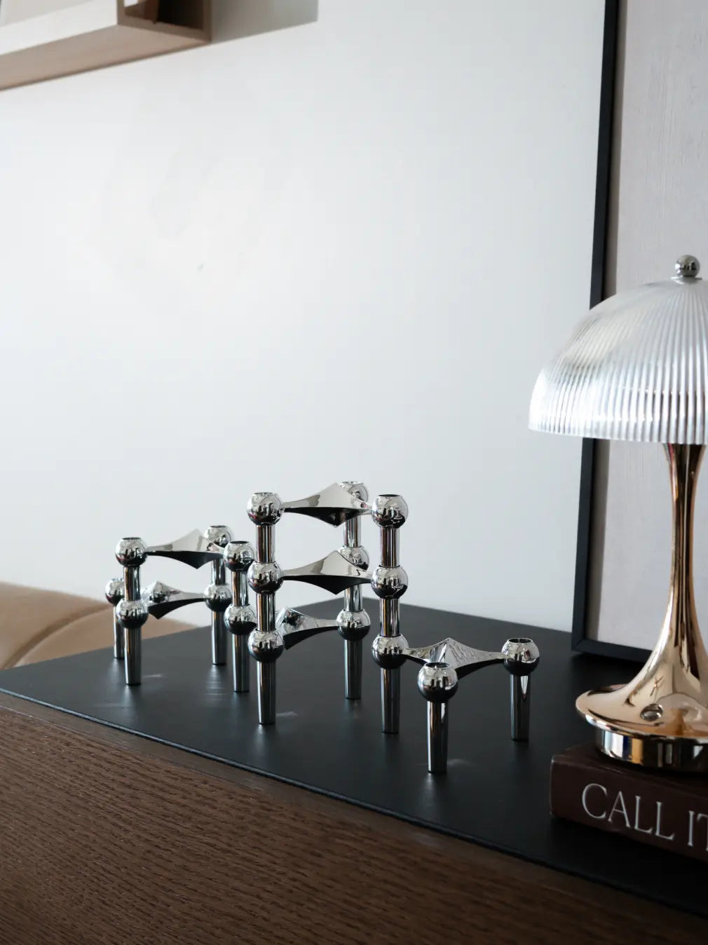 Node Silver Candle Holder