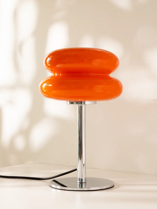 Orbit Orange Glass Table Lamp