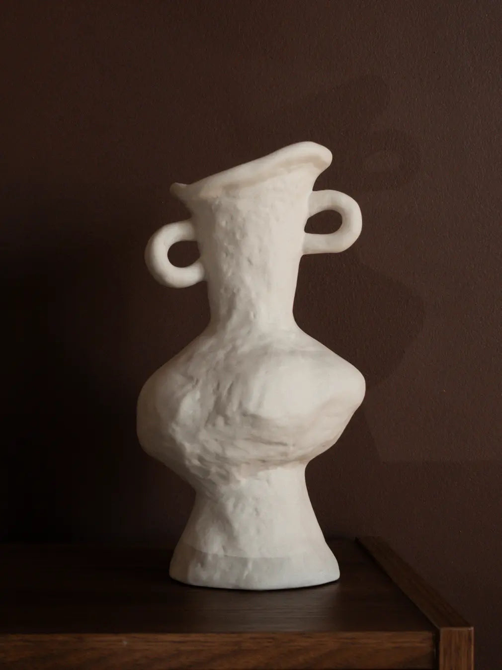 Suki Grand Ceramic Vase displayed on table, modern porcelain decorative vase