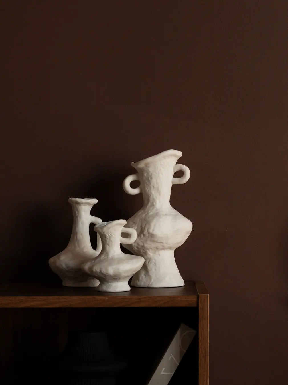 Suki Ceramic Vase Collection styled together, handcrafted porcelain vases for home decor