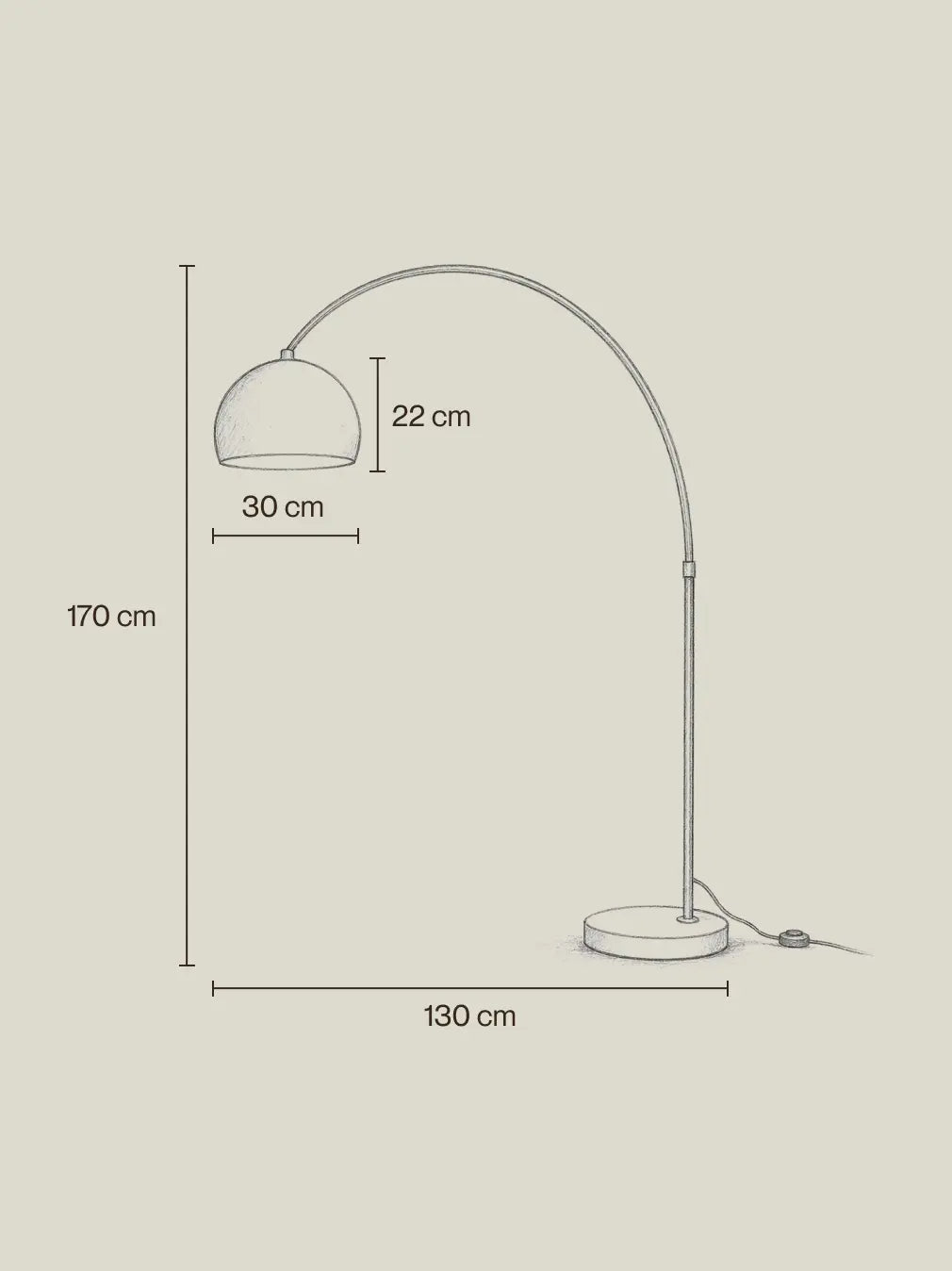 Arco Orange Glass Floor Lamp